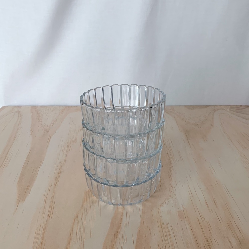 Parks Glass Ribbed Clear Bowl Set - Picture 2 of 8